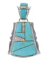 Turquoise And Opal Sterling Silver Pendant EX44357